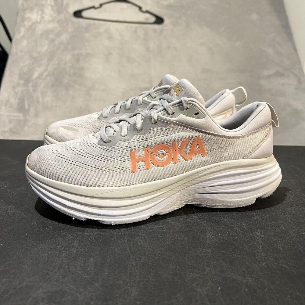 Hoka One One Bondi 8 Shoes Womens 10 Harbor Mist Running Cushioned Sneakers - Picture 3 of 11